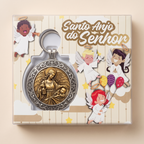 Medalhão de berço Anjo da Guarda na embalagem lacrada Santo Anjo do Senhor